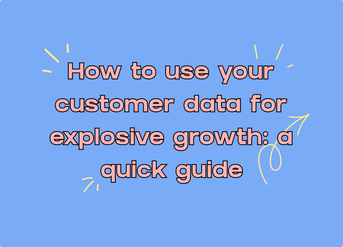 How To Use Your Customer Data For Explosive Growth: A Quick Guide image